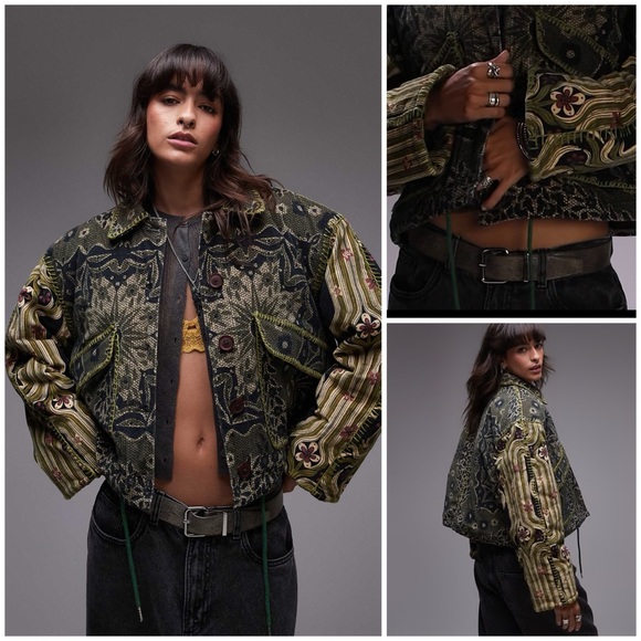 Free People Jackets & Blazers - 𝓯𝓹 Free People ~ Giving Joy printed quilted jacket